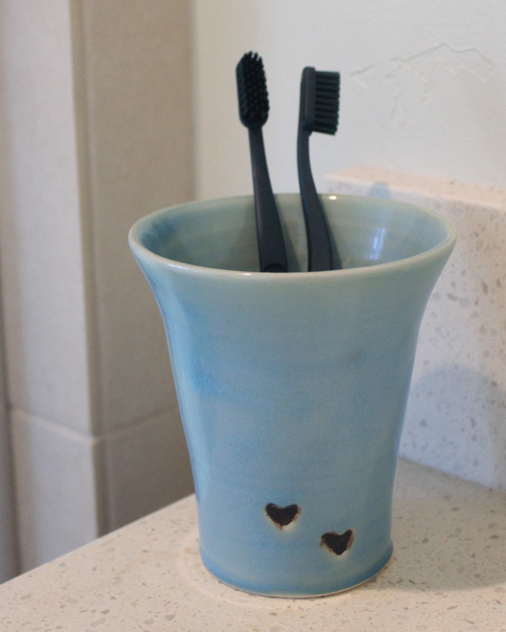 Iron Heart Vase, Blue