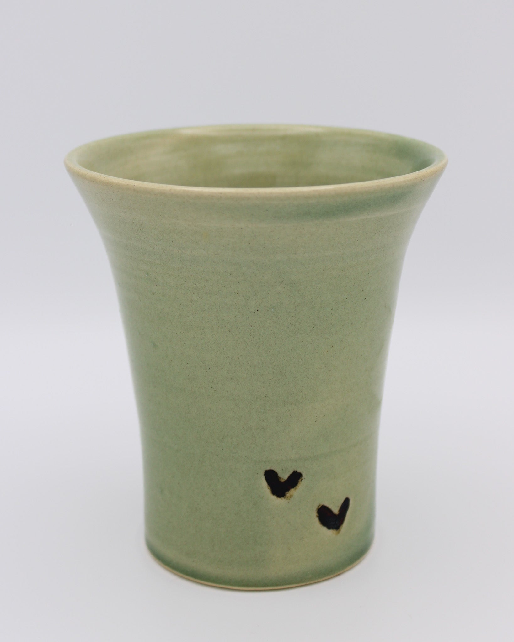 Iron Heart Vase, Green